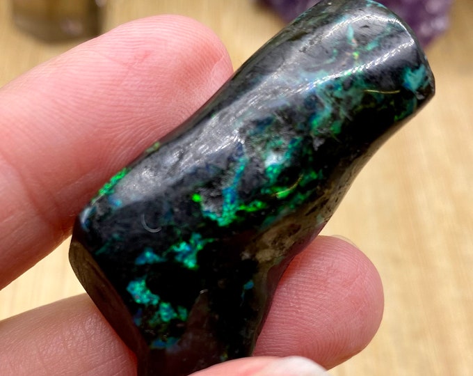 Indonesian Wood Opal stone crystal polished geode healing WOP3  SME24