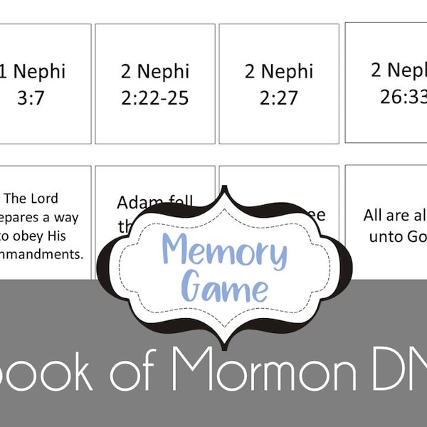 2024 Book of Mormon Seminary Doctrinal Mastery Memory Game