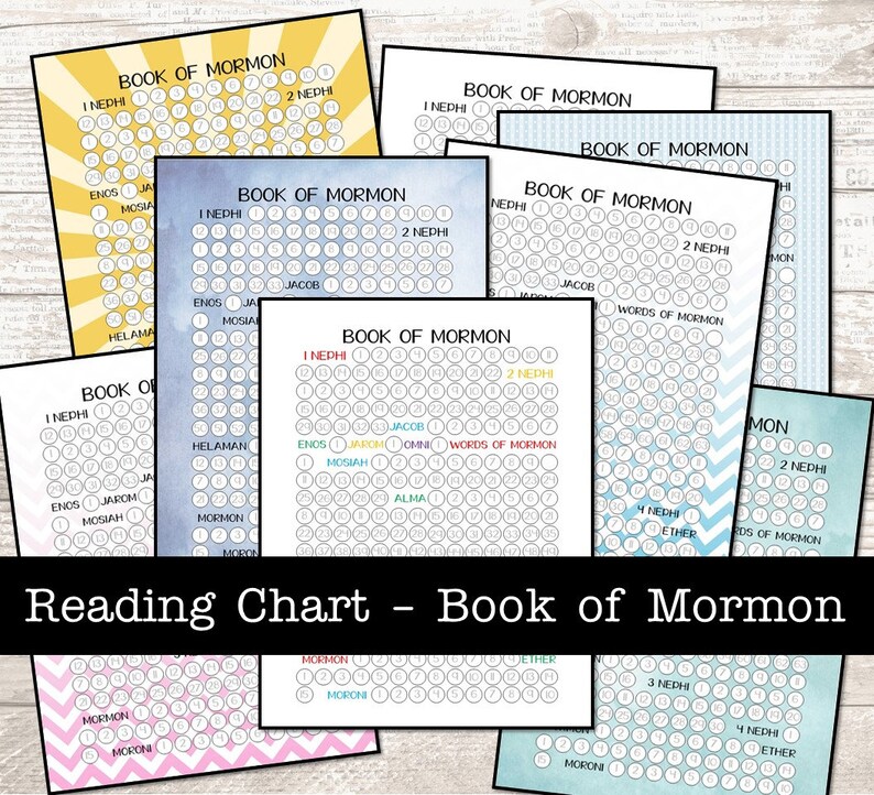 Book Of Mormon Reading Chart Seminary