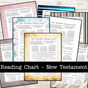 New Testament Reading Chart - Etsy