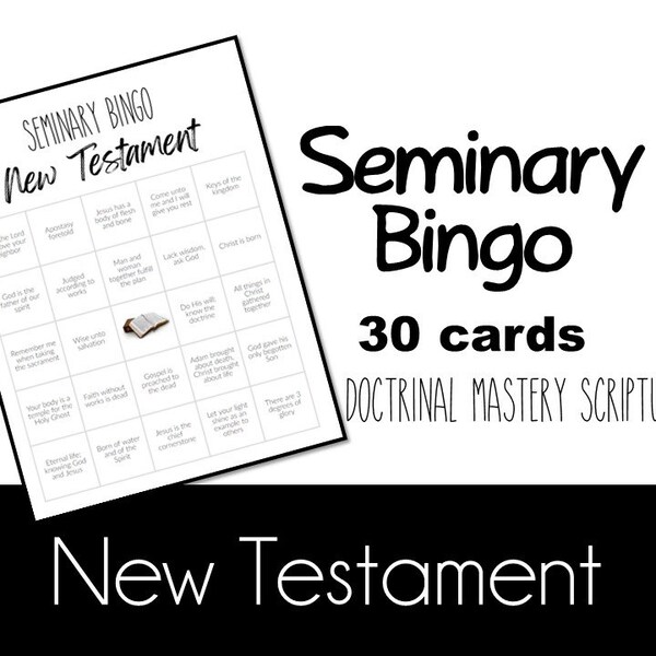 2023 New Testament Bingo Game | Doctrinal Mastery Seminary | Young Men Young Women Activities