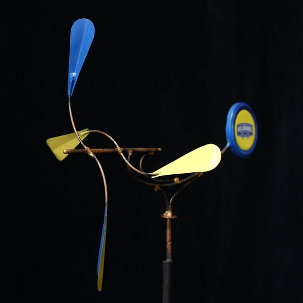 Mesmerising - Kinetic Sculpture - Windsculpture - weathervane -automata - made from recycled materials - great eco gift for the garden