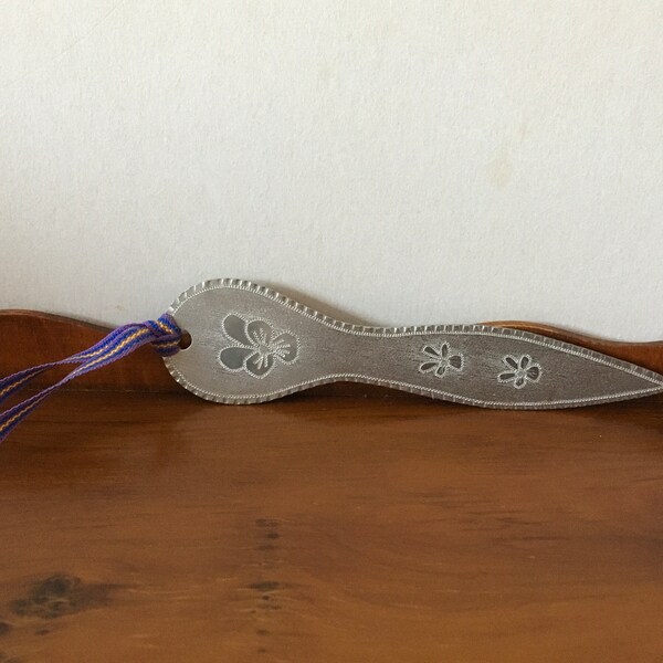 Vintage pewter bookmark