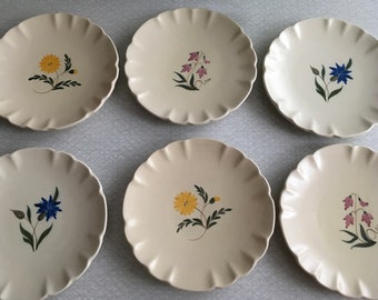 Set of 6 1940s side plates / Allan Ebeling / Bo Fajans