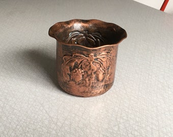 Copper planter by Knut Eriksson & Co Eskilstuna Sweden / Acorn / Acorn planter / Indoor planter