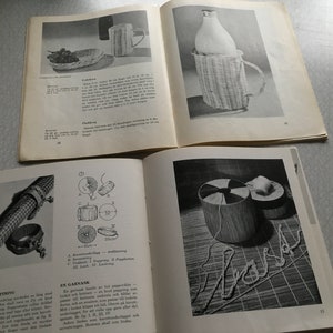 Vintage craft books on rattan and bast weaving // Mid century crafts // Weaving baskets and ornaments image 6
