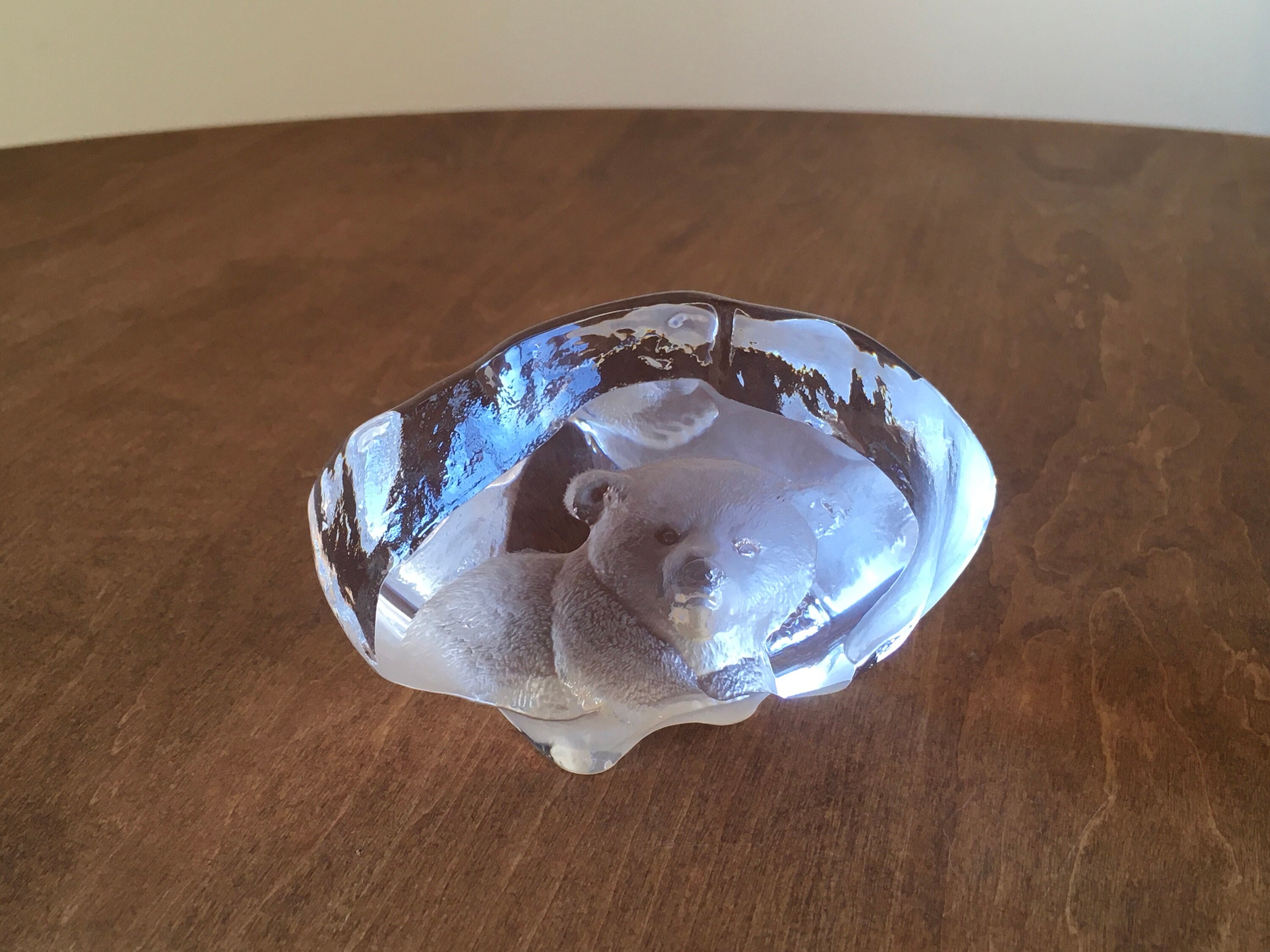 Vintage Mats Jonasson Sweden polar bear cub crystal ornament Etsy