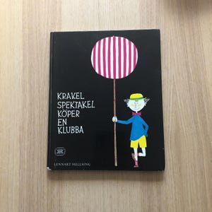 livre pour enfants vintage Stig Lindberg Suède Krakel Spektakel // Oeuvre d'art du milieu du siècle // Illustrations de l'ère Eames // Livre pour enfants