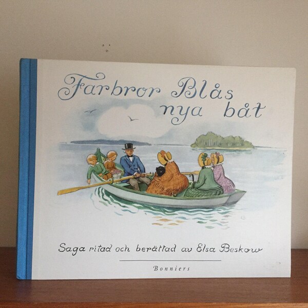 Vintage Elsa Beskow Sweden "Farbror Blås nya båt" book // Childrens book // Fairytale //
