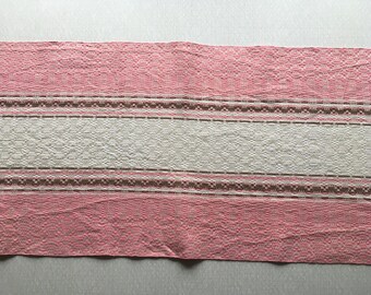 Vintage Swedish hand woven table runner / Hand loomed