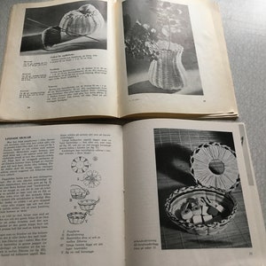 Vintage craft books on rattan and bast weaving // Mid century crafts // Weaving baskets and ornaments image 5