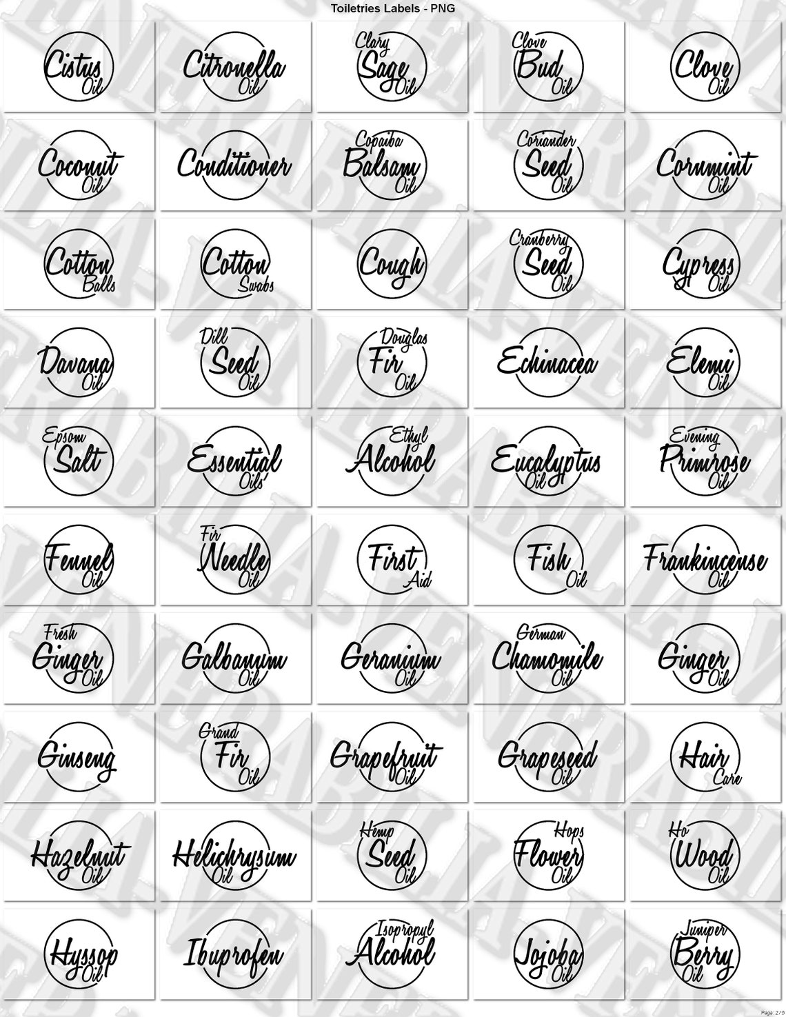 Bundle of 200 Bathroom Toiletries Pantry Labels Silhouette Etsy Canada