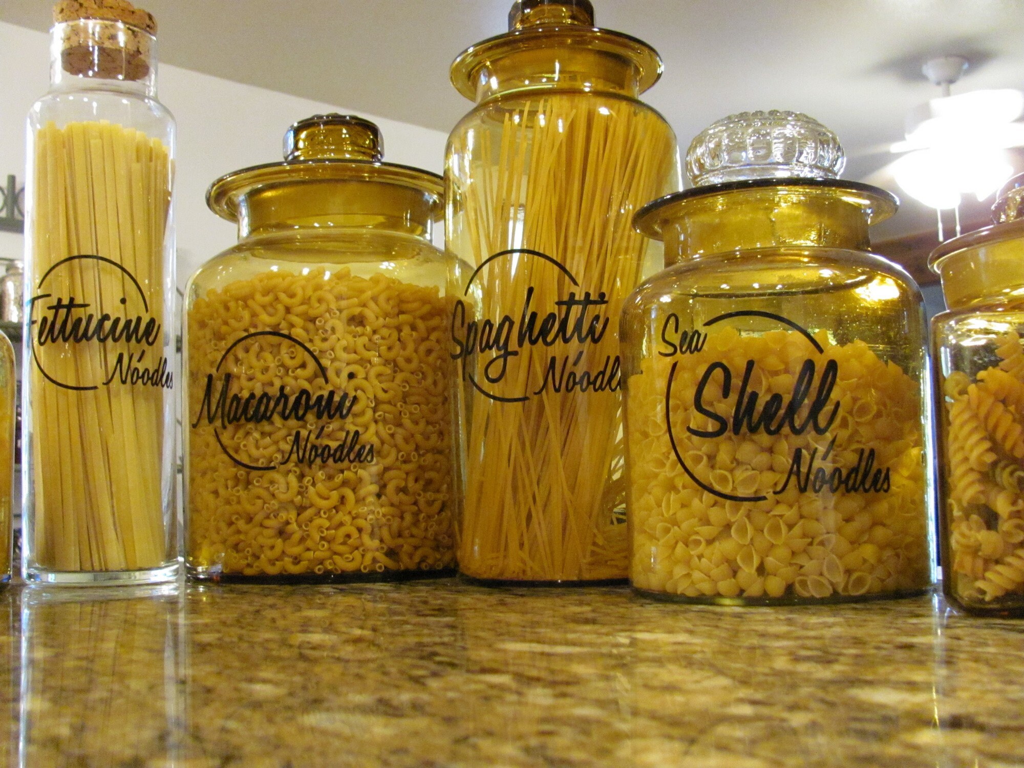 Pasta and Noodles Kitchen Pantry Labels Silhouette Studio Etsy