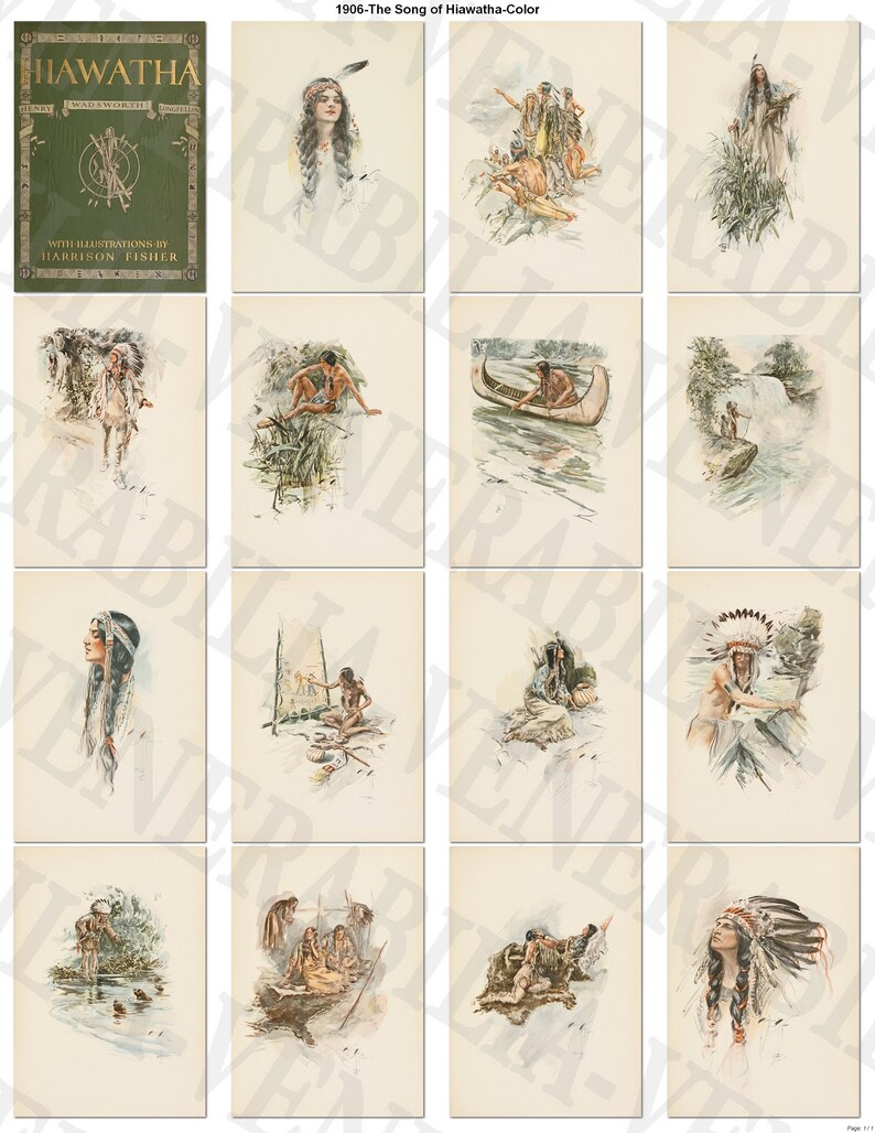 Download 1906 Collection of 55 Harrison Fisher Illustrations The | Etsy