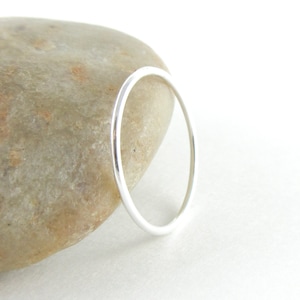 Thin Sterling Silver Stacking Ring, Skinny Silver Band