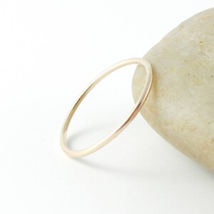 Skinny Gold Stacking Ring, Thin 14K Gold Filled Ring image 8
