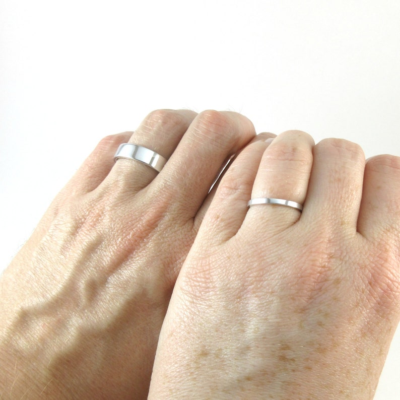 Aluminum Ring Set 10 Year Anniversary Etsy