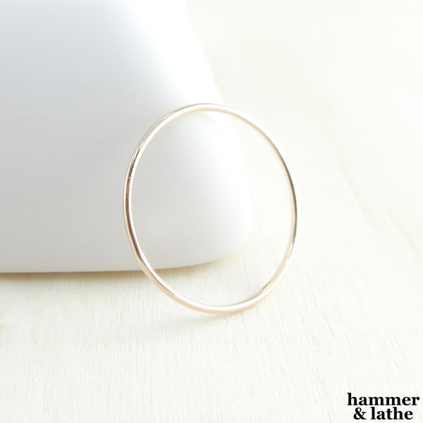 Extra Thin Gold Ring, Dainty 14K Gold Fill Stacking Ring
