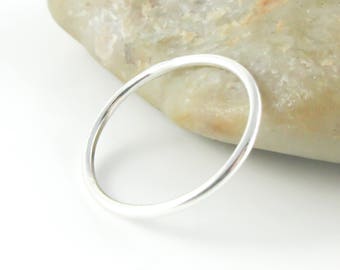 Silver Wedding Ring, Thin Sterling Silver Band