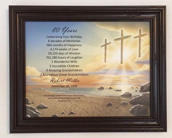 80th Birthday Gift Religious Gift For Dad For Grandpa Born Etsy