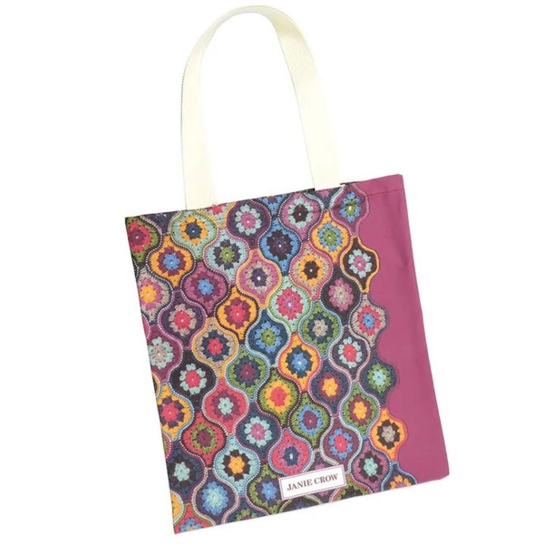 Emma Ball. Janie Crow, 'Mystical Lanterns' Tote bag. 100% Cotton Canvas Bag. Printed all over. 38 x 43 cm. Webbing Handles. Shopping bag