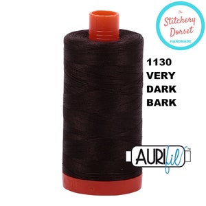 Aurifil Cotton Mako 1130 Very Dark Bark 50wt Aurifil Cotton Mako 1130 Very Dark Bark 50wt