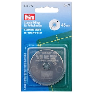 Replacement Rotary Blade for Prym/Olfa 45mm Rotary Cutter. Prym 610372 standard blade