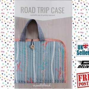 Noodlehead &#39;Road Trip Case&#39;, Sewing Pattern. By Anna Graham. A portable case / organizer, multiple pockets, AG-532. Bag Making Pattern