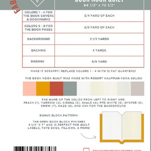 Book Nook, Pen and Paper Patterns for MODA. Quilt Pattern No. PPP36 ...