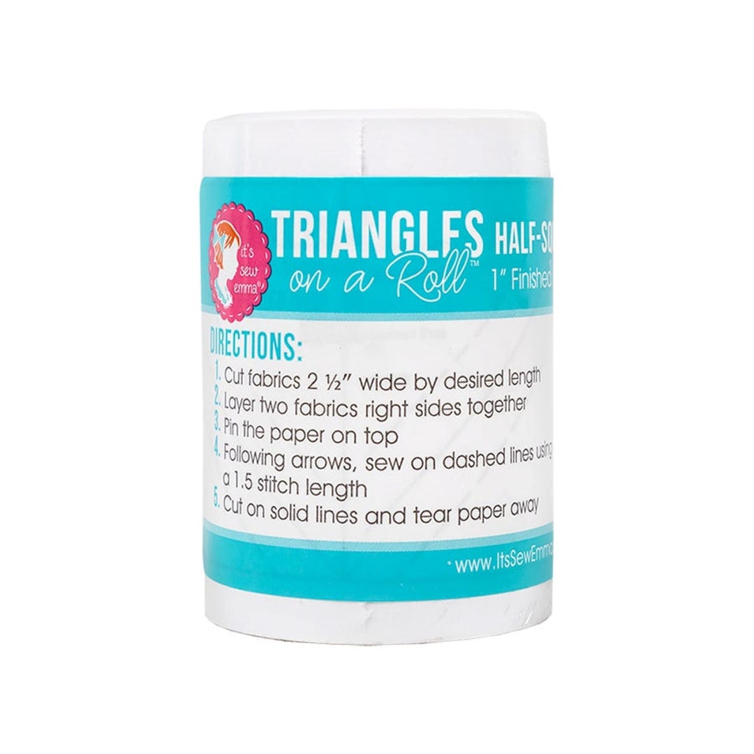 1" Precut Friendly Half Square Triangle Paper, Triangles on a Roll # ...