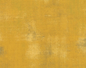 MODA Grunge, 30150 282 Mustard, BasicGrey, Basics, Background Fabric. 100% Cotton. 115cm, 44 inch Wide Premium Quilters Cotton Fabric