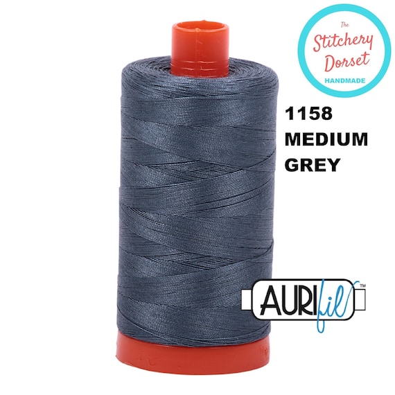 Aurifil Cotton Mako 1158 Medium Grey 50wt Aurifil Cotton Mako 1158 Medium Grey 50wt