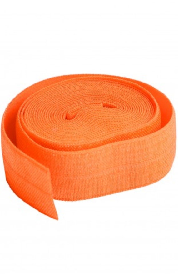 Fold-over Elastic 3/4in Pumpkin - PER QUARTER METRE Fold-over Elastic 3/4in Pumpkin - PER QUARTER METRE