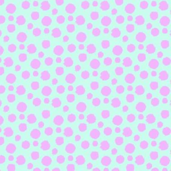 Tabby Road Deja Vu Fur Ball Technomint - Tula Pink - PER QUARTER METRE Tabby Road Deja Vu Fur Ball Technomint - Tula Pink - PER QUARTER METRE