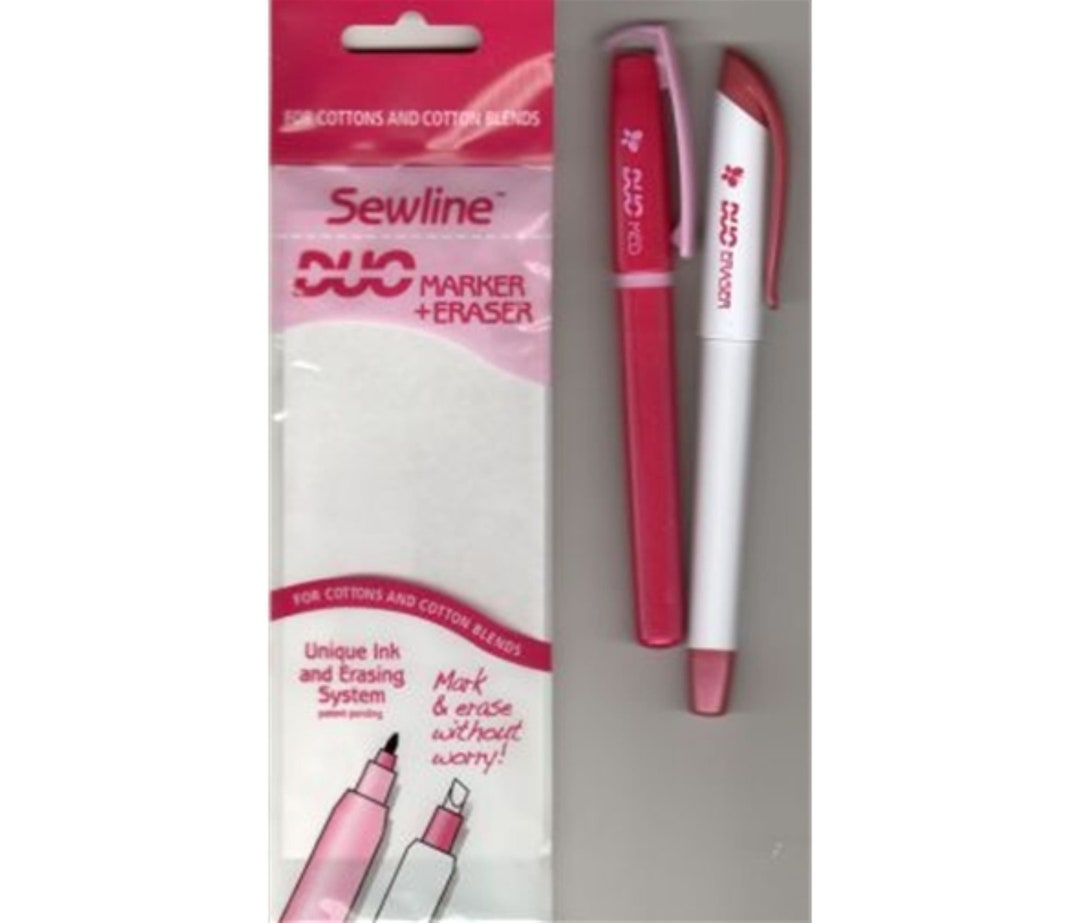 Sewline DUO Marker and Eraser Fabric Marking Set, for Cottons and