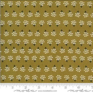 MODA Dwell In Possibility by Gingiber 48314 18 .  44 inch Wide Quilting Fabric. Floral Print on Umber