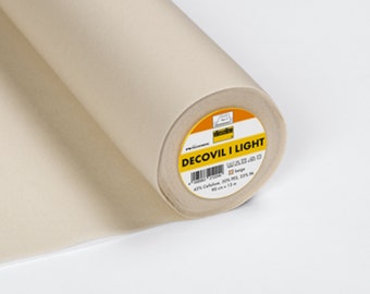 Vlieseline Decovil Light Fusible Interfacing 90cm Wide. For bags, hats, belts, interior design. leather Like Handle. Dimensionally Stable