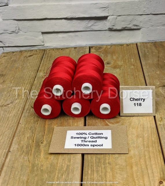 Sewing thread cotton red 1000m