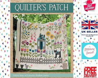 Libro de parches de Quilters de Edyta Sitar de Laundry Basket Quilts. Libro de patrones de colchas para una colcha inspirada en el jardín. Su publicación Sew Emma