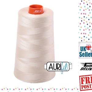 Aurifil 2310 Cone, Light Beige, 100% Cotton Thread (Mako, Egyptian Cotton). Cone 5950 metres.  Made in Milan, Italy. Favourite with Quilters