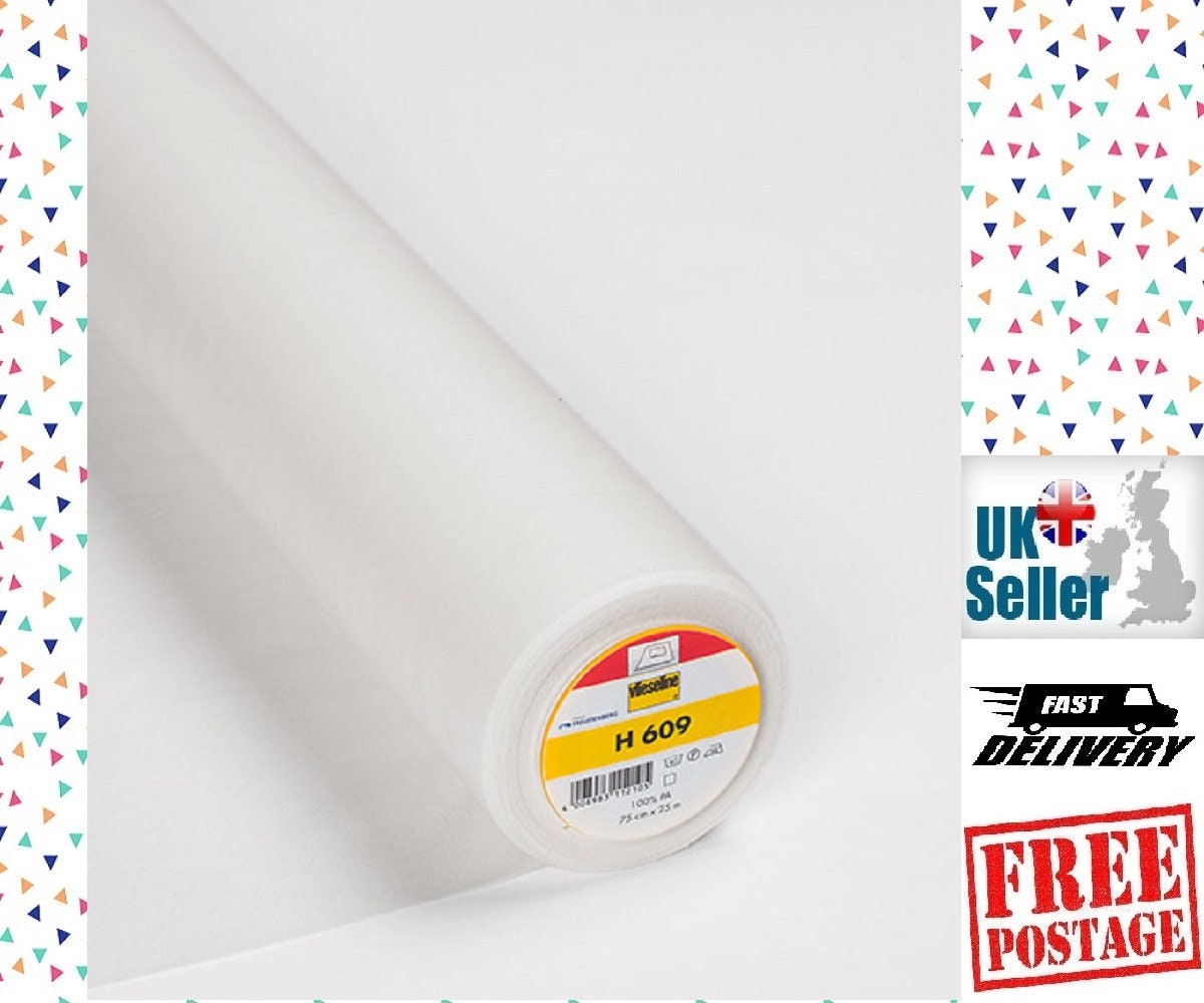 Entretela De Trama Termosellable Ligera, Suave Y Bielástica Vlieseline H609. Ancho: 75 Cm. Color Blanco. Para Tejidos Elásticos. - España