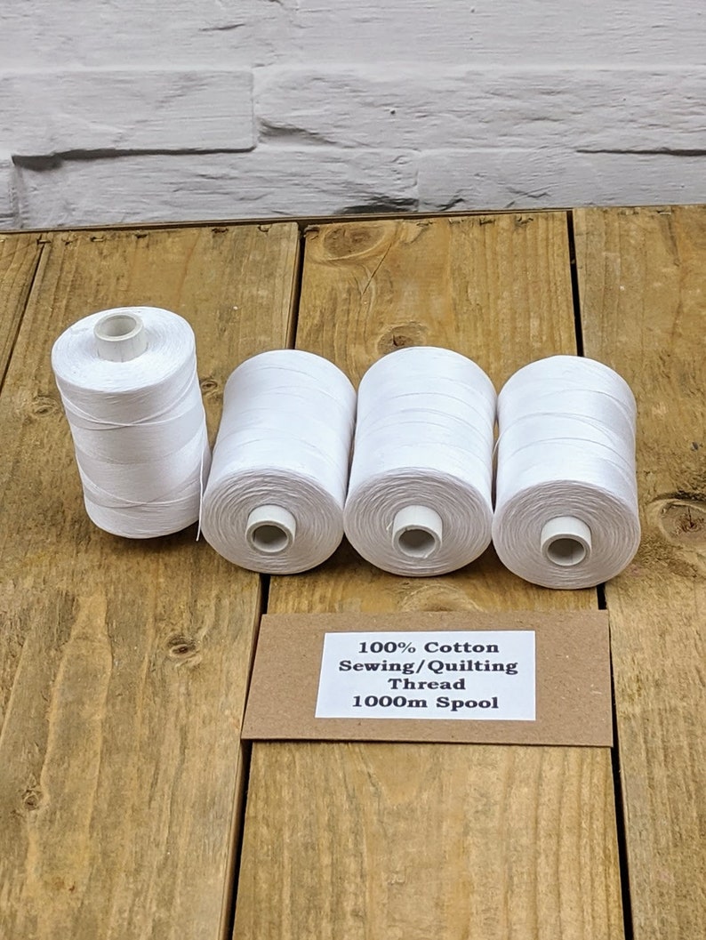 White Cotton 1000m Sewing/quilting Thread High Quality Etsy