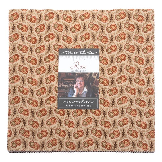 MODA Rose Layer Cake by Jo Morton, Contains 42 Pieces Measuring 10x 10  Quilting Fabric. Autumnal Red, Brown, Blue, Green, Gold and Beige - Etsy