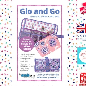 ByAnnie Glo and Go Pattern. PBA269 pattern to make your own Make Up and Toiletries Wrap and Bag. Clear concise instructions