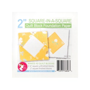 2 &quot;Quadrat in einem quadratischen Quilt-Block-Grundlage-Papier von ihm ist nähen Emma Fat Quarter Shop # ISE-778 macht 42 perfekte 2 &quot;&quot;fertige Quiltblöcke.&quot;