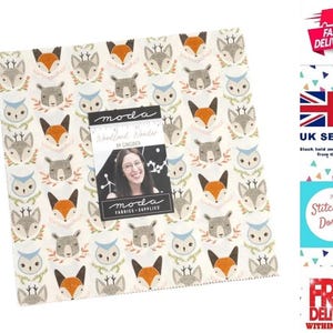 MODA Layer Cake Woodland Wonders By Gingiber  contains 42 pieces measuring 10&quot; Squares Quality Cotton Quilting Fabric.