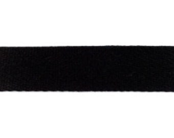 Black Cotton Webbing 40mm wide. Perfect for Bag Handles and Straps