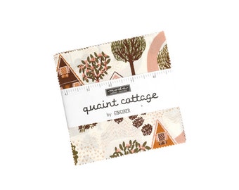 MODA Charm Pack Quaint Cottage  , contains 42 pieces measuring 5" square Quality Cotton Quilting Fabric.