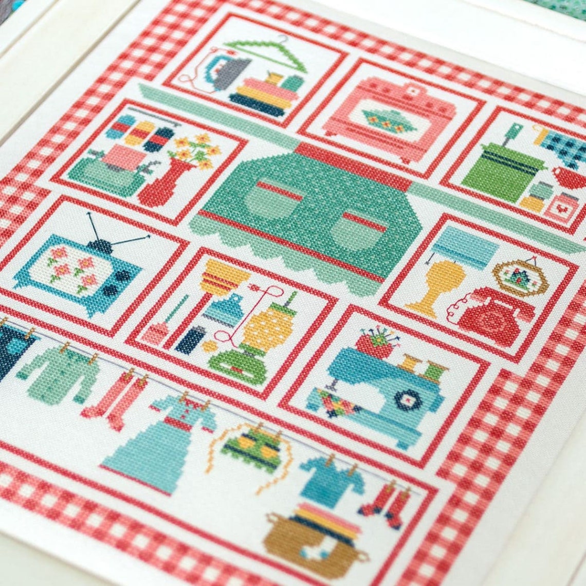 Vintage Housewife Cross Stitch Pattern by Lori Holt and Its Etsy