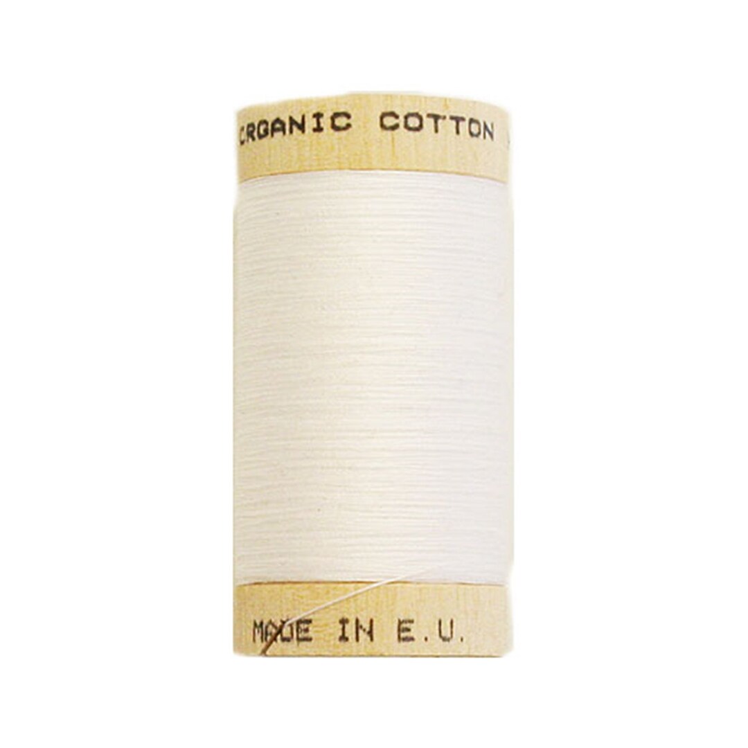 Fil à Coudre Scanfil 100% Coton Bio - 100m Bleu #4815 - Doux Pour La Peau Et Hypoallergénique